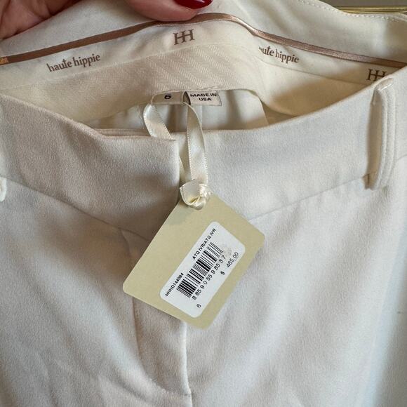Haute Hippie White Crop Trousers Size 6 NWT – Retail $465 - Picture 5 of 6